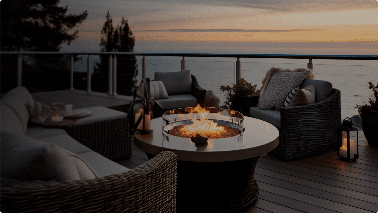 The campfire area