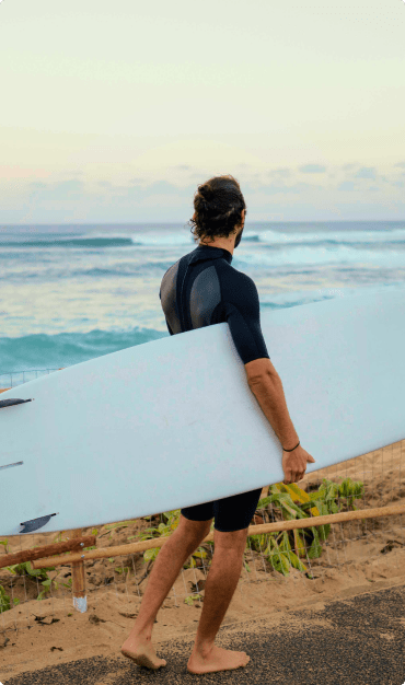 Famous beach among surfers Batu Bolong